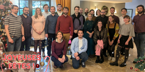 Toute l'équipe Linphone lors du repas de Noël 2024 de l'entreprise.